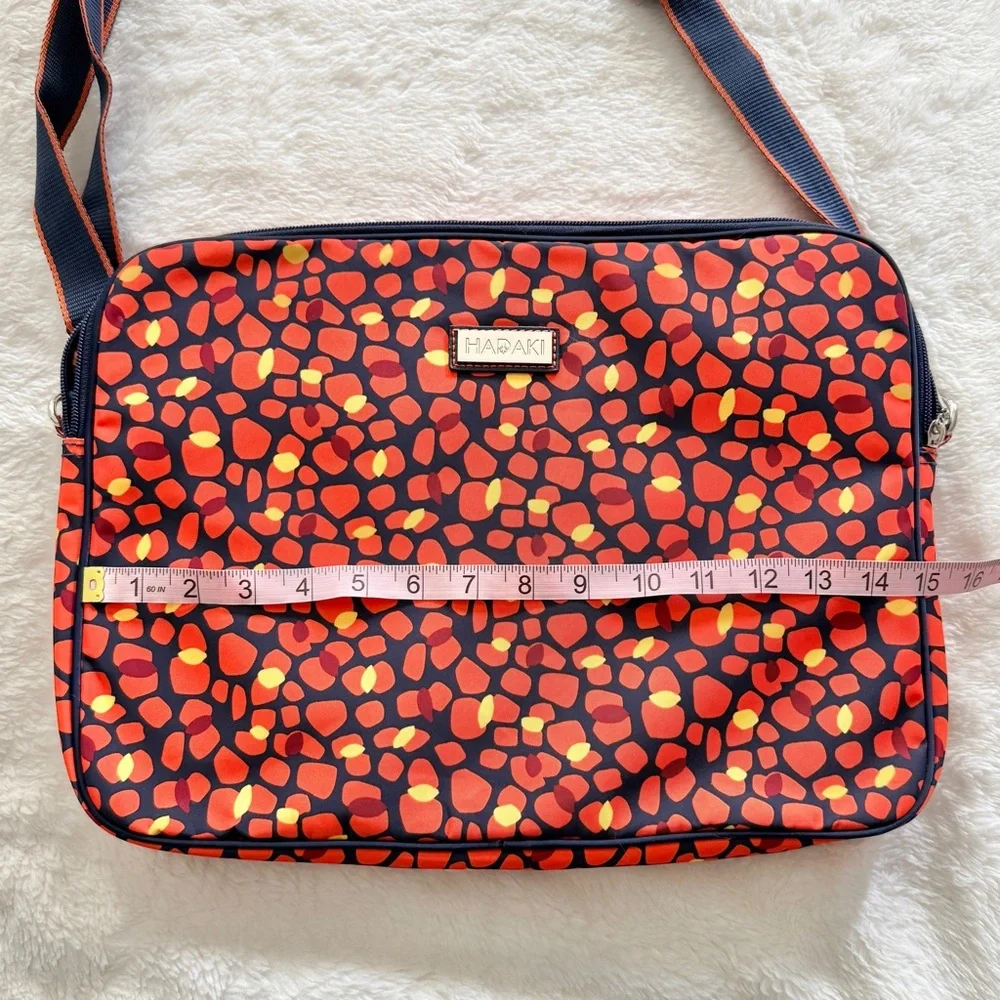 Hadaki Arabesque Pebble Print Laptop Bag Orange Blue 15.4”